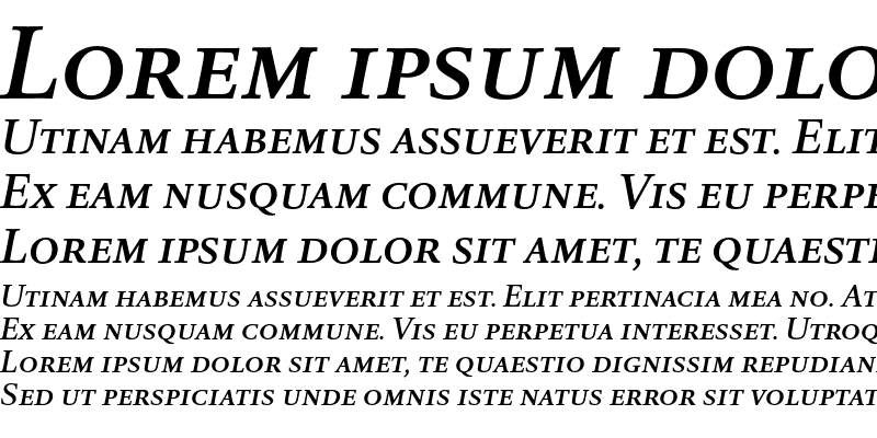 Sample of DTL Romulus T Caps Medium Italic
