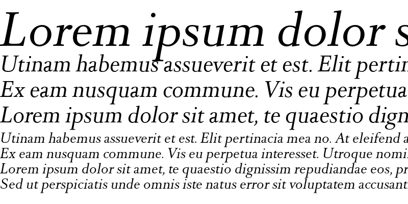 Sample of DTL Romulus T Italic