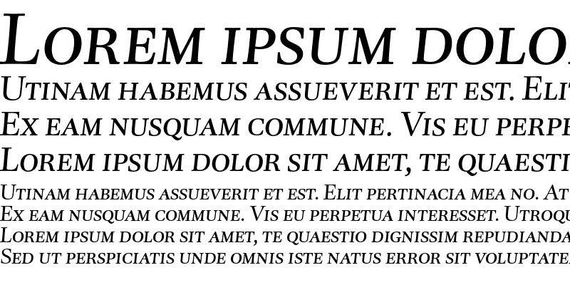 Sample of DTL Unico T Caps Italic