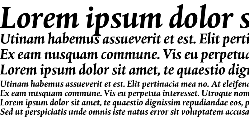 Sample of DTLAlbertinaST Bold Italic