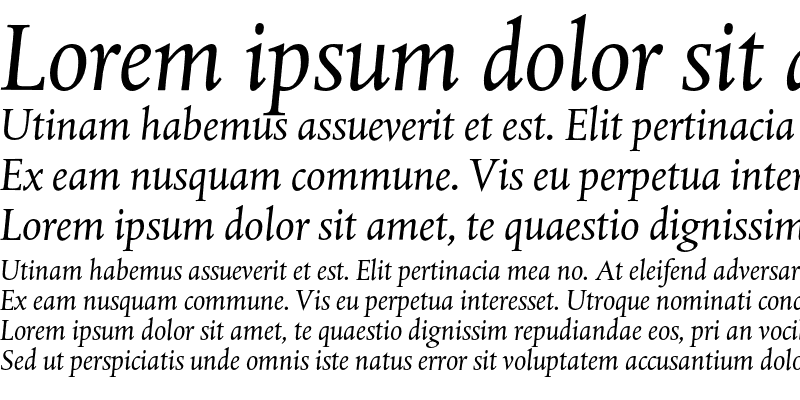 Sample of DTLAlbertinaST Italic