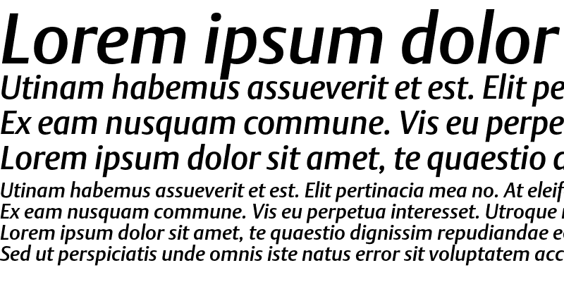 Sample of DTLArgoST Medium Italic