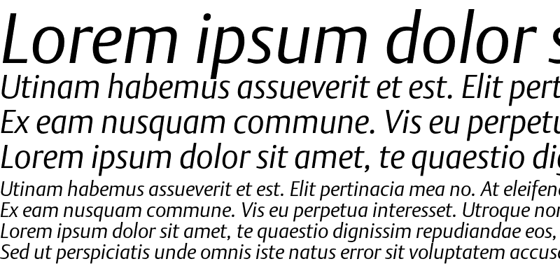 Sample of DTLArgoT Light Italic