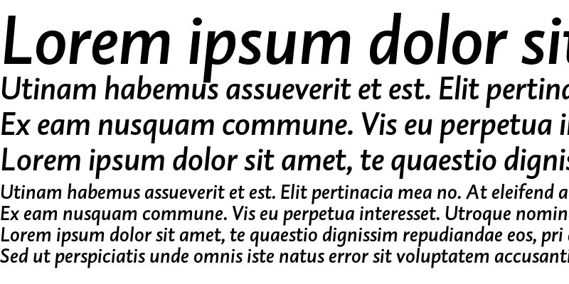 Sample of DTLCaspariST Medium Italic
