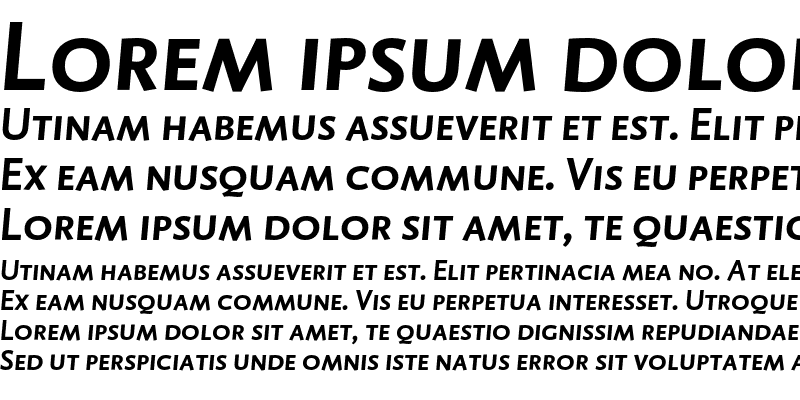 Sample of DTLCaspariTCaps Bold Italic