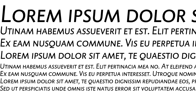 Sample of DTLCaspariTCaps Italic
