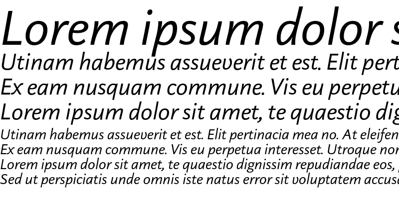 Sample of DTLDocumentaSansST Italic