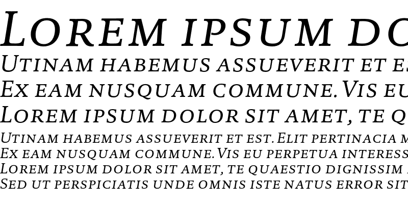 Sample of DTLDocumentaT Caps Italic