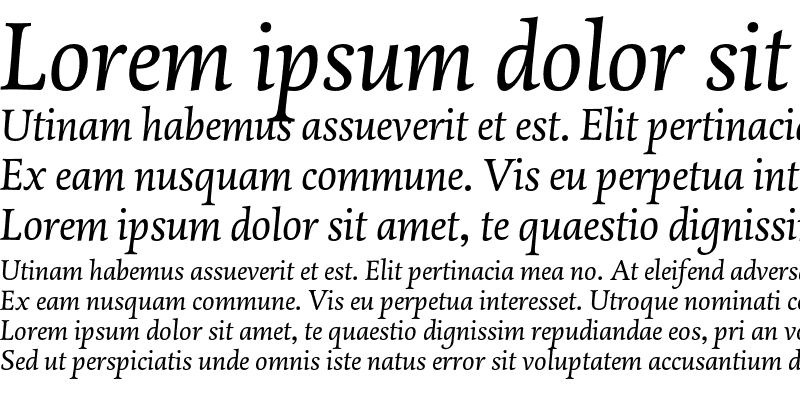 Sample of DTLDorianST Italic