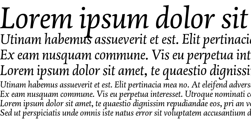 Sample of DTLDorianT Italic