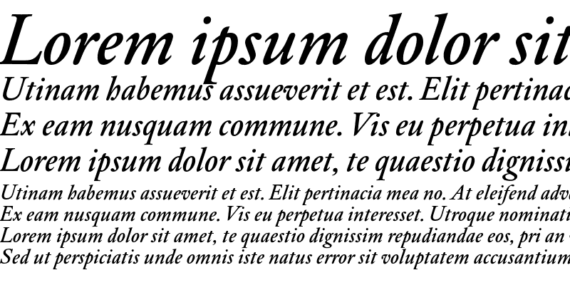 Sample of DTLElzevirSMedium Italic