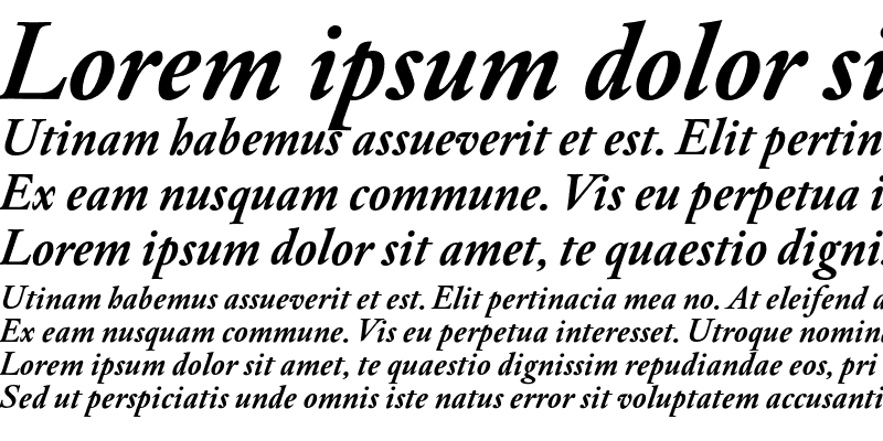 Sample of DTLElzevirT Bold Italic
