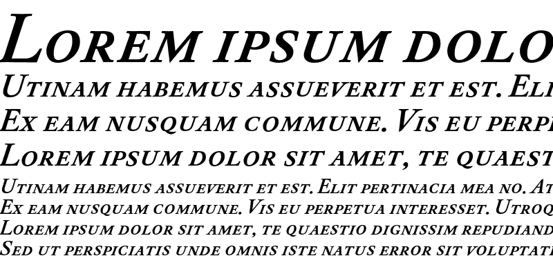 Sample of DTLElzevirTCaps Bold Italic