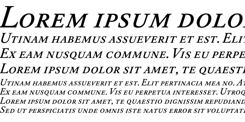 Sample of DTLElzevirTCapsMedium Italic