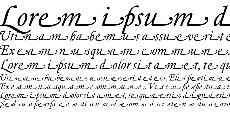 Sample of DTLElzevirTSwash Italic