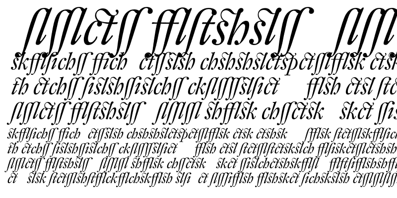 Sample of DTLFleischmannDAlternate Italic