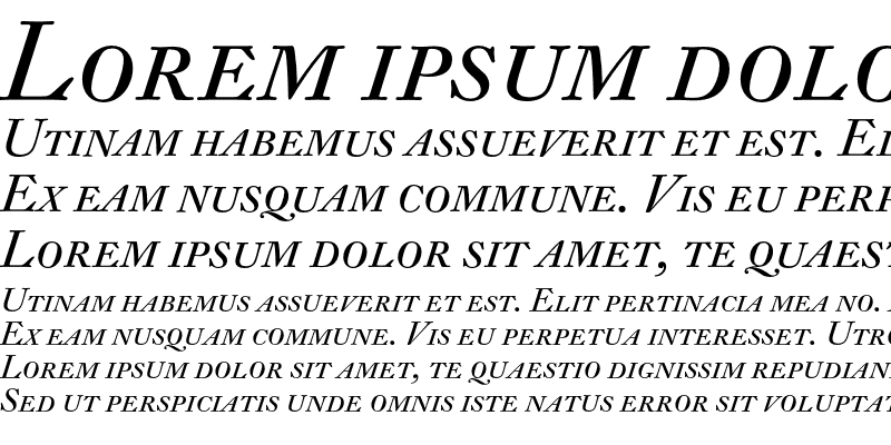 Sample of DTLFleischmannDCaps Italic