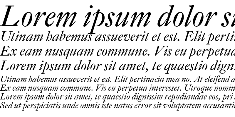 Sample of DTLFleischmannSD Italic
