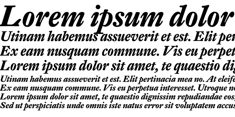 Sample of DTLFleischmannST Bold Italic