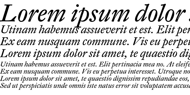 Sample of DTLFleischmannST Italic