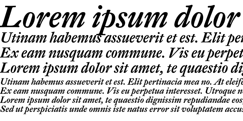 Sample of DTLFleischmannST Medium Italic
