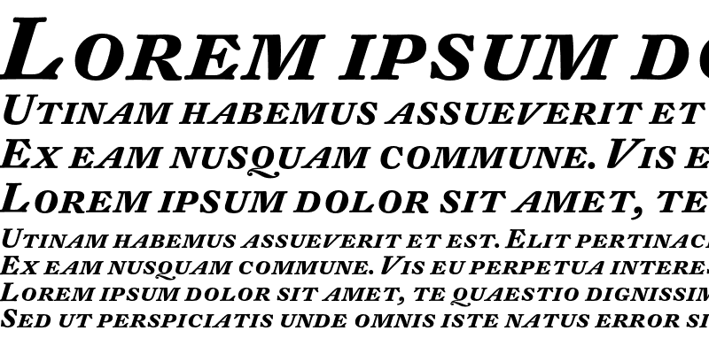 Sample of DTLFleischmannT Caps Bold Italic