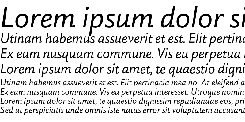 Sample of DTLHaarlemmerSansD Italic