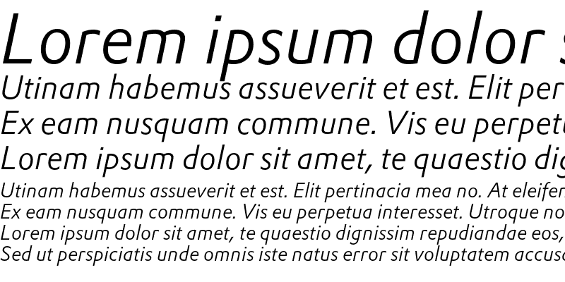 Sample of DTLProkyonSTLight Italic