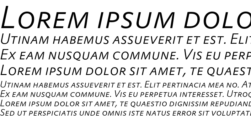 Sample of DTLProkyonTCapsLight Italic