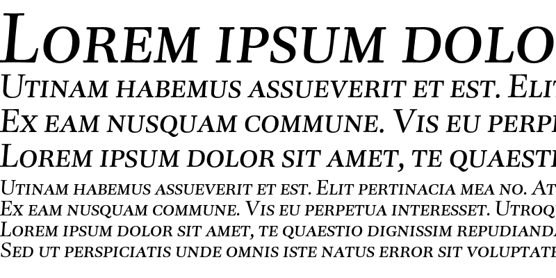 Sample of DTLUnicoT Caps Italic