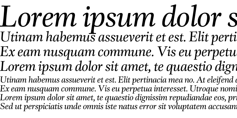 Sample of DTLUnicoT Italic
