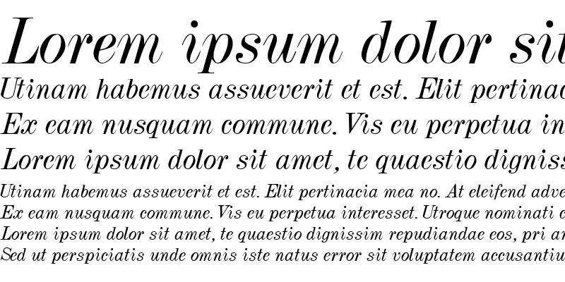 Sample of Dubiel Italic