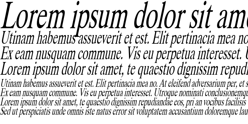 Sample of DukeThin Italic