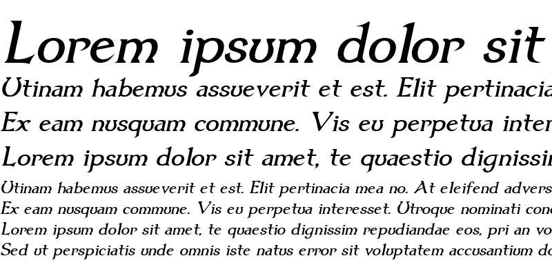 Sample of Dumbledor 1 Italic Regular