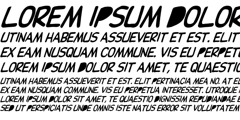 Sample of DupuyBALloon Italic