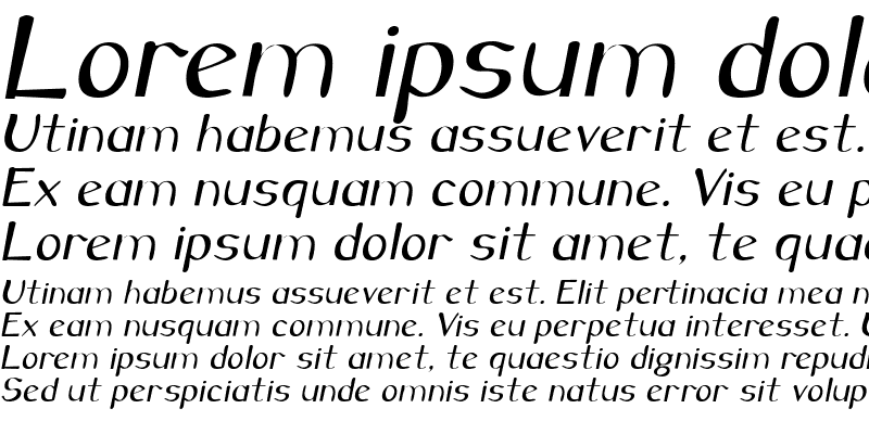 Sample of DurranceSSK Italic
