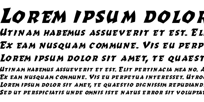 Sample of DustupSCapsSSK Italic