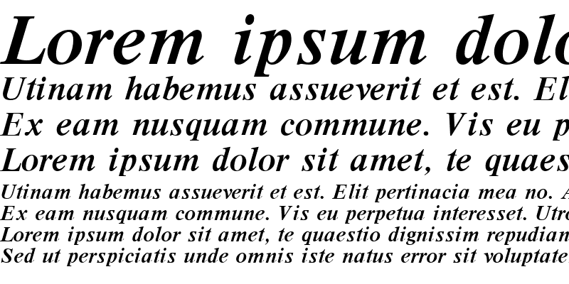 Sample of Dutch Bold Italic