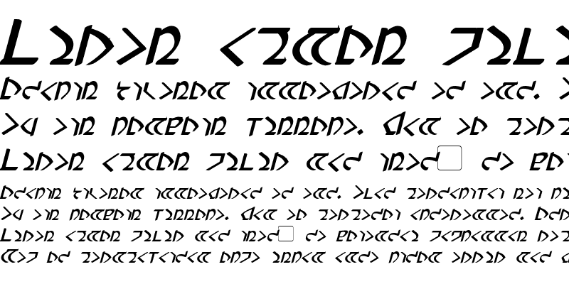 Sample of Dwemer Bold Italic