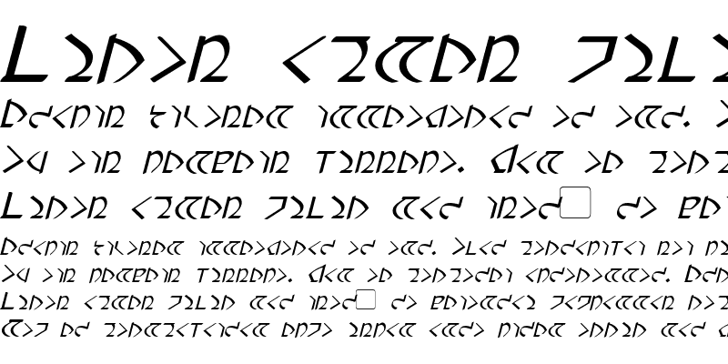 Sample of Dwemer Italic