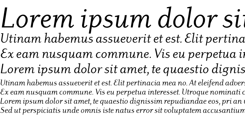 Sample of Dyadis ITC Book Italic