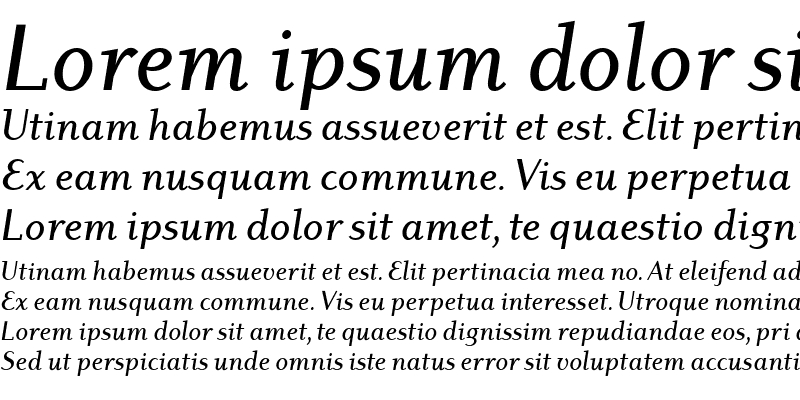 Sample of Dyadis ITC Medium Italic