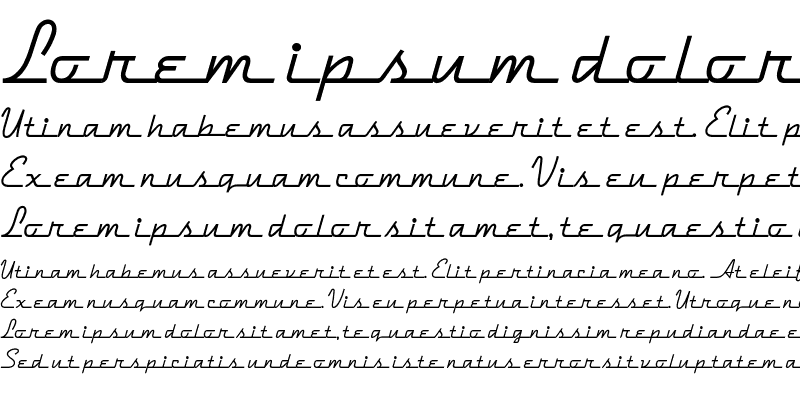 Sample of DymaxionScript Regular
