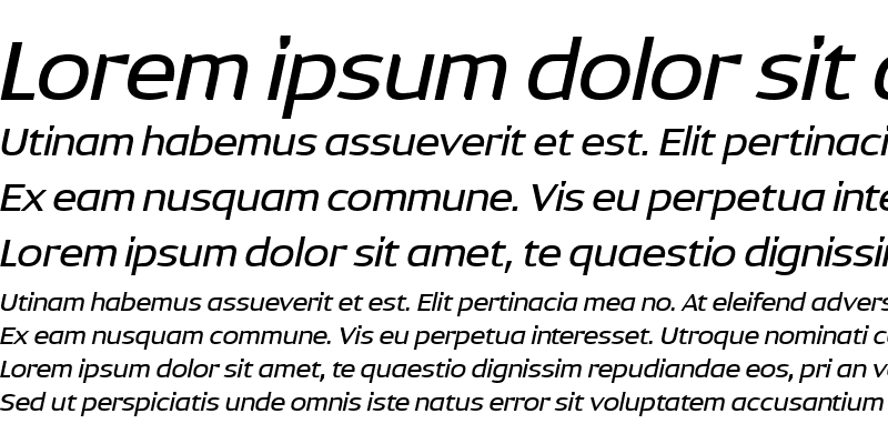 Sample of Dynasty Medium Italic