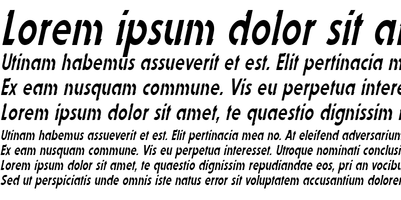 Sample of DynastyCondensed Italic