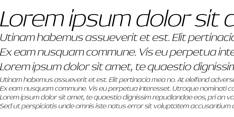 Sample of DynastyExtraLight Italic