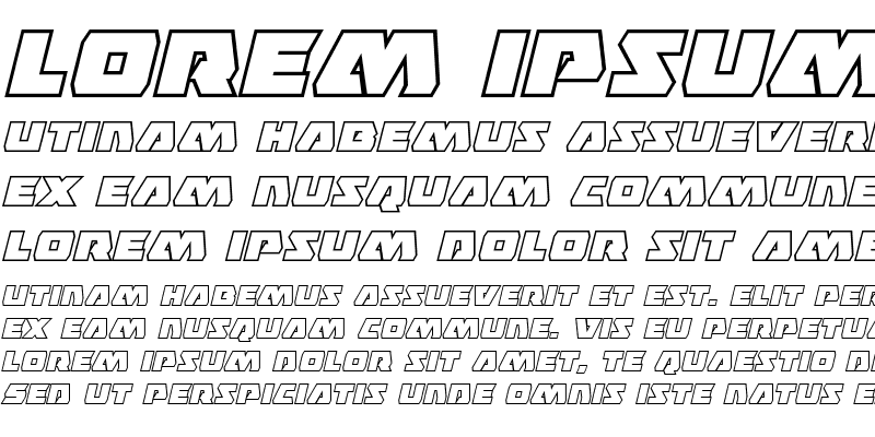 Sample of Eagle Strike Bold Outline Italic