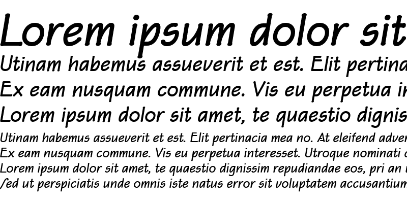 Sample of EaglefeatherInformal Italic