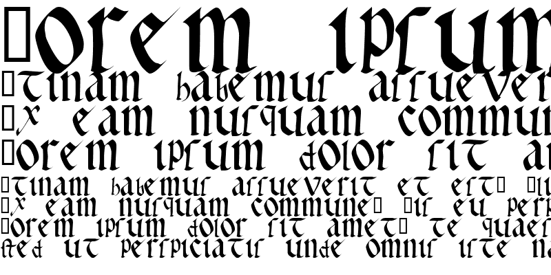Sample of Early Gothic bold