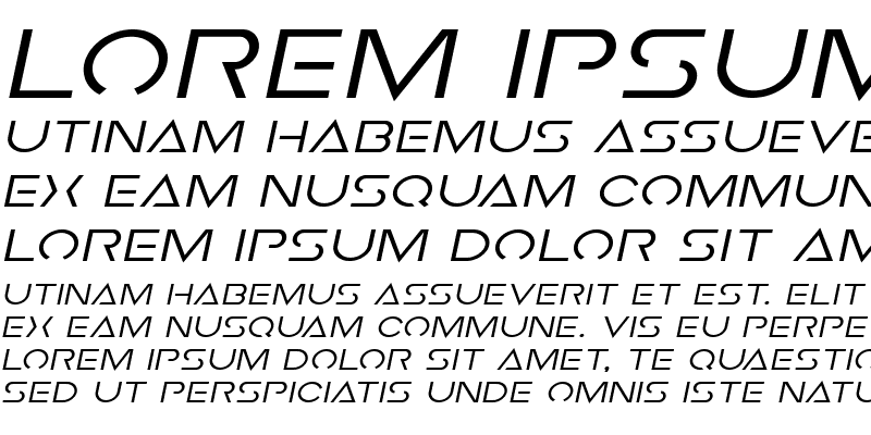 Sample of Earth Orbiter Expanded Italic